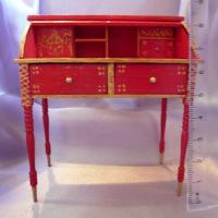 Red writing desk